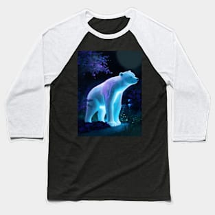 Neon polar bear in garden Baseball T-Shirt